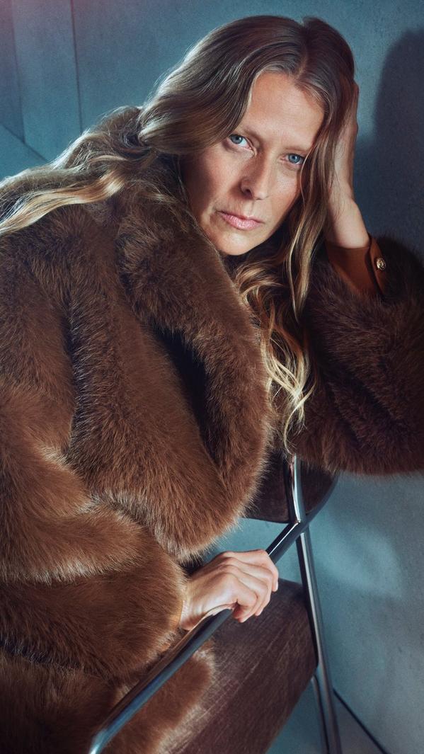 Relaxed Fit Brown Faux Fur Coat for Textured Winter Sophistication — Winter Jackets for Women