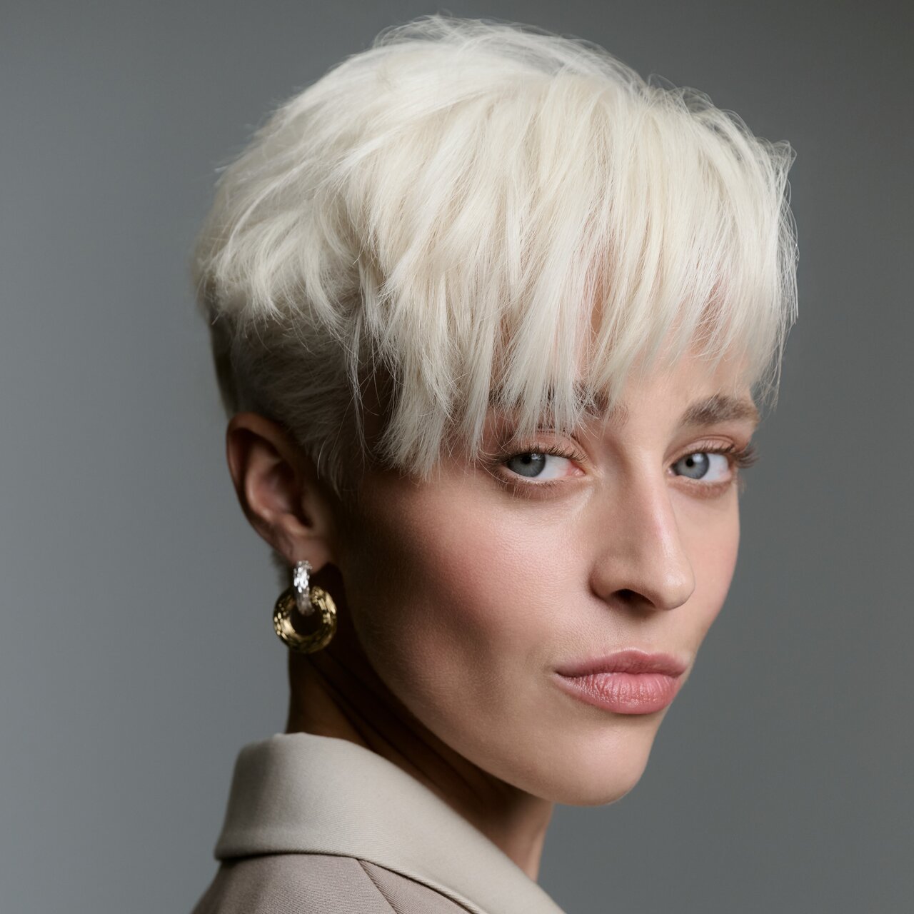Icy Blonde Textured Pixie — Winter Hair Colors for Pale Skin