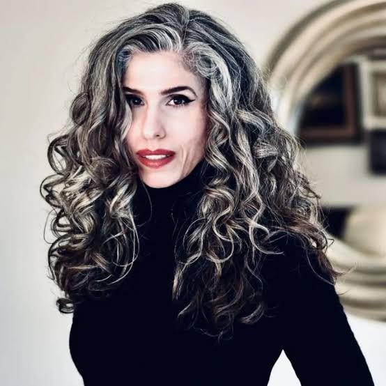 Grey With Silver And Dark Grey Streaks Visual Idea Grey With Silver And Dark Grey Streaks Visual Idea β Winter Hairstyles for Gray Hair