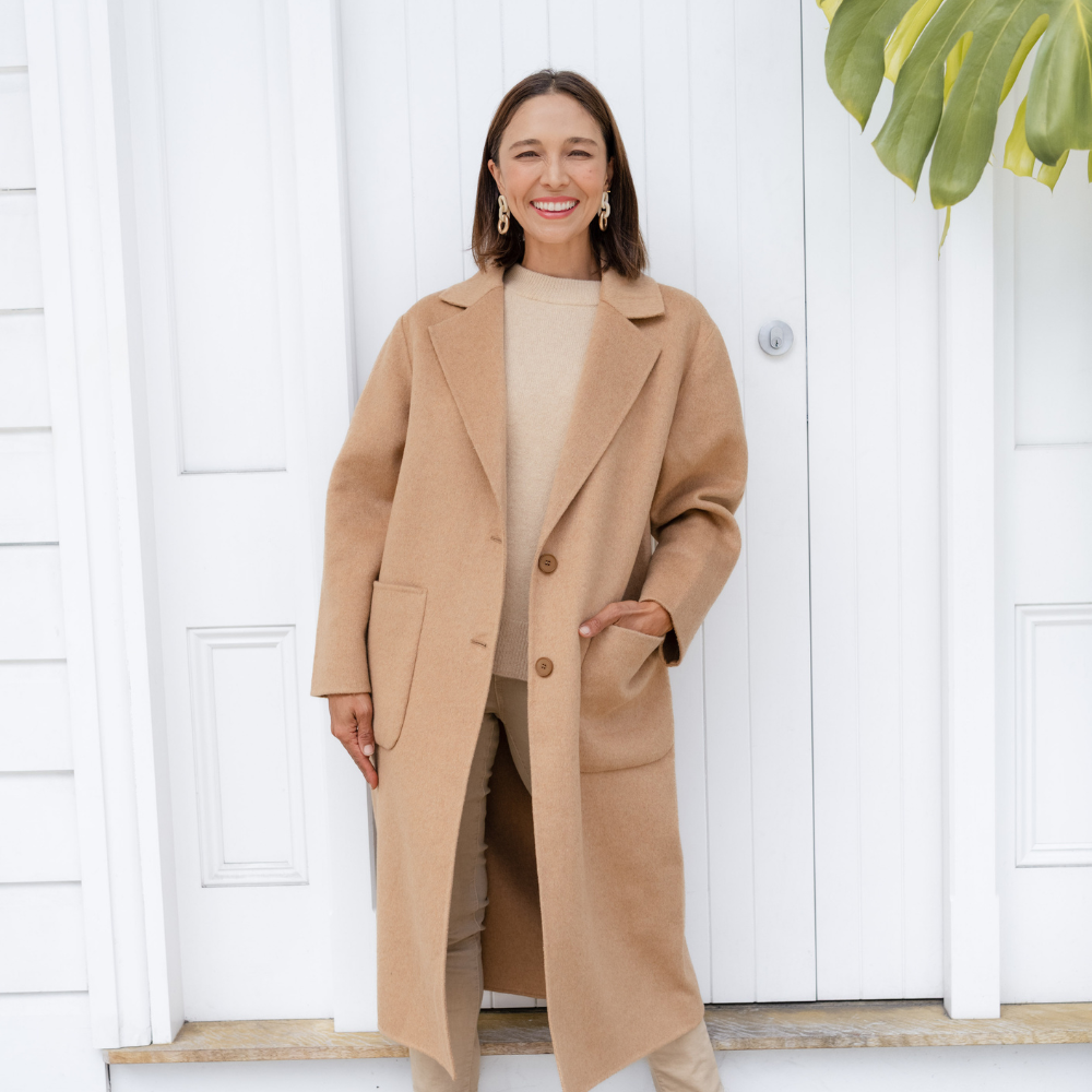 Elegant Camel Coat with Matching Knit Set Elegant Camel Coat with Matching Knit Set β Warm Winter Outfits