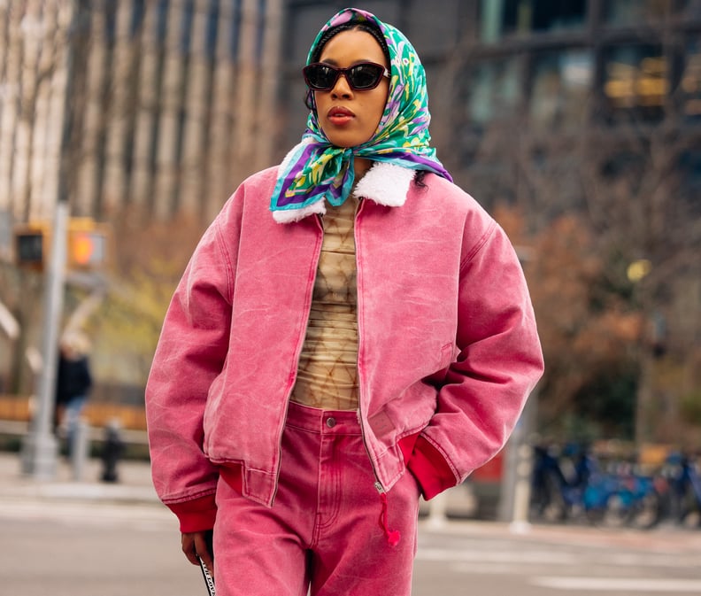 Vibrant Denim Set for a Playful Statement — Casual Winter Outfits