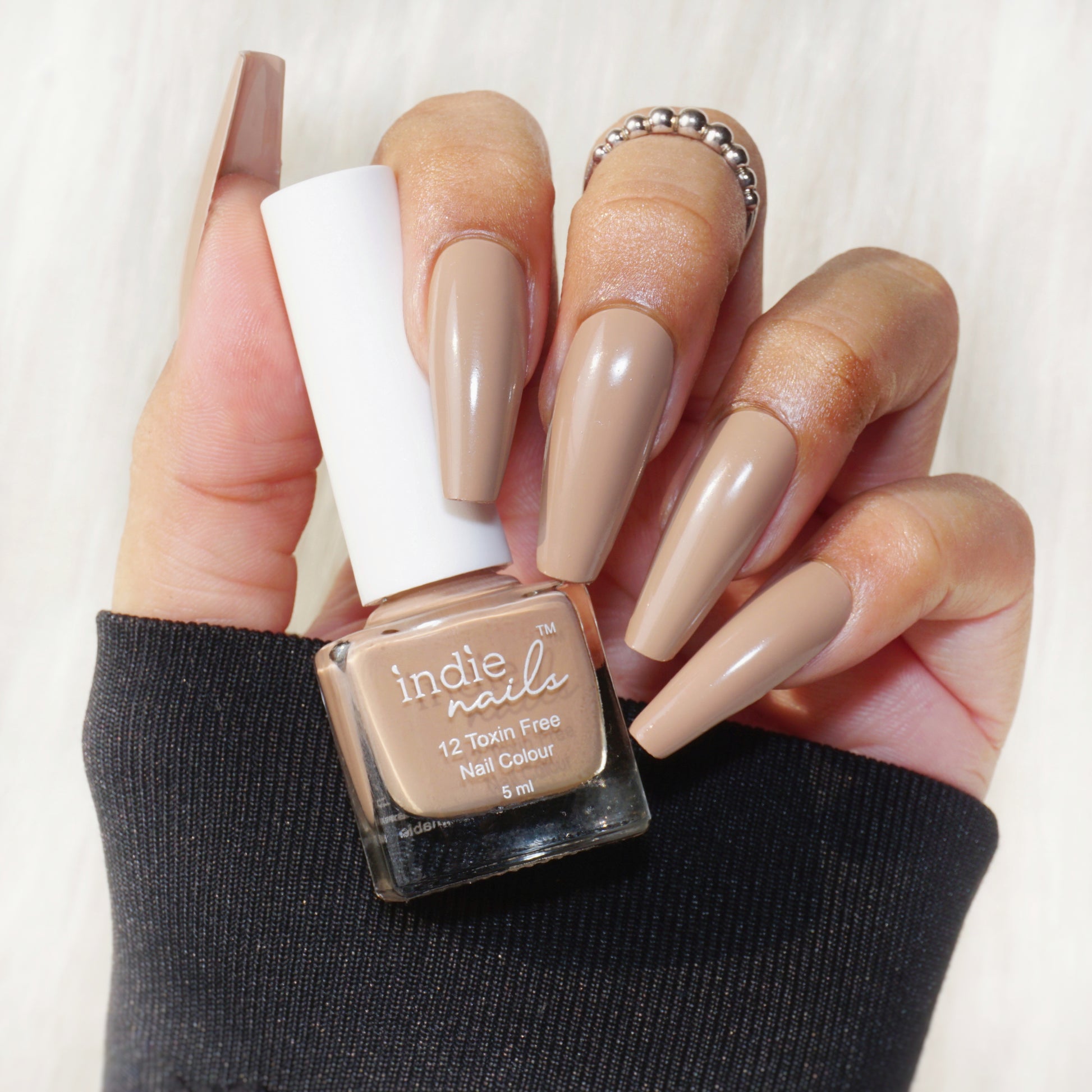 Solid Color Visual Idea — Mocha Nails