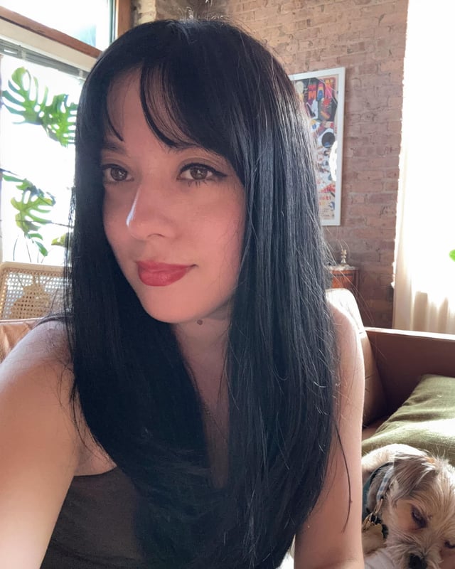 Espresso With Full Bangs, Air-Dried — Espresso Brown Hair