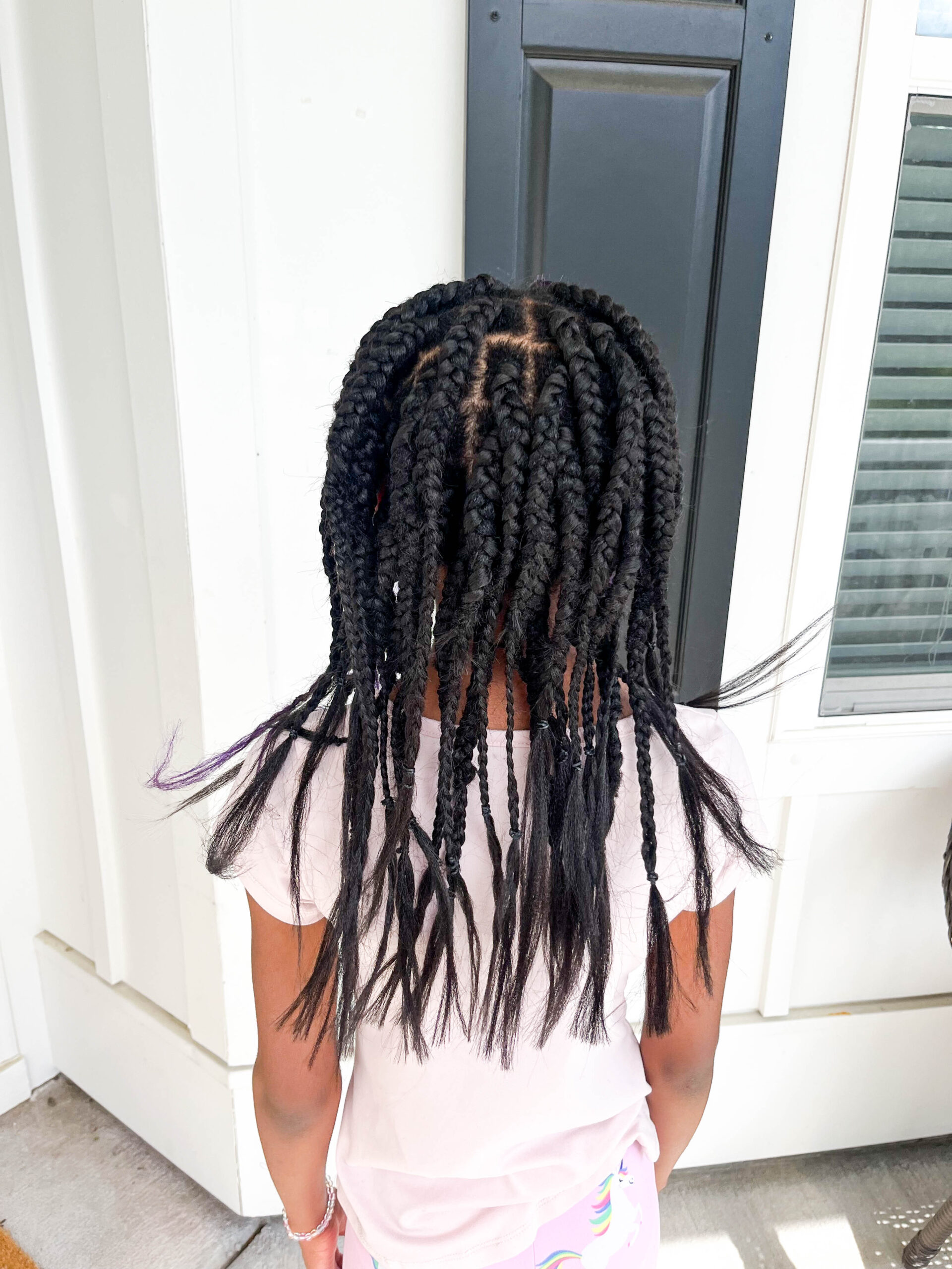 Long Thick Box Braids With Wavy Ends Long Thick Box Braids With Wavy Ends β Winter Hairstyles for Black Kids