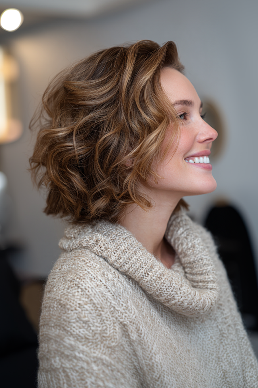 Voluminous Honey Blonde Layered Lob — Winter Lob Haircuts