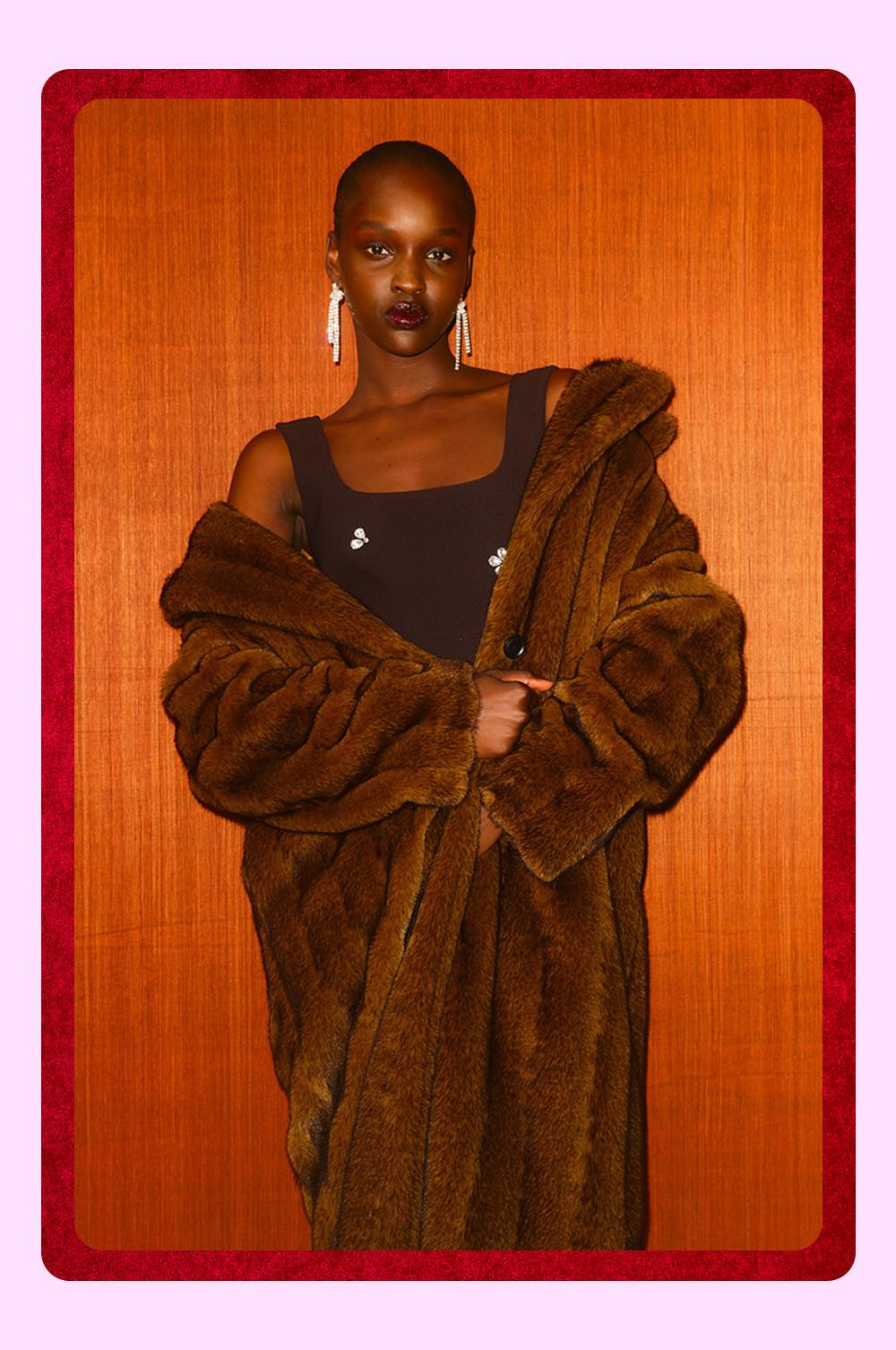 Dramatic Brown Faux Fur Coat: Comfort Trade-off — Faux Fur Coat Outfits