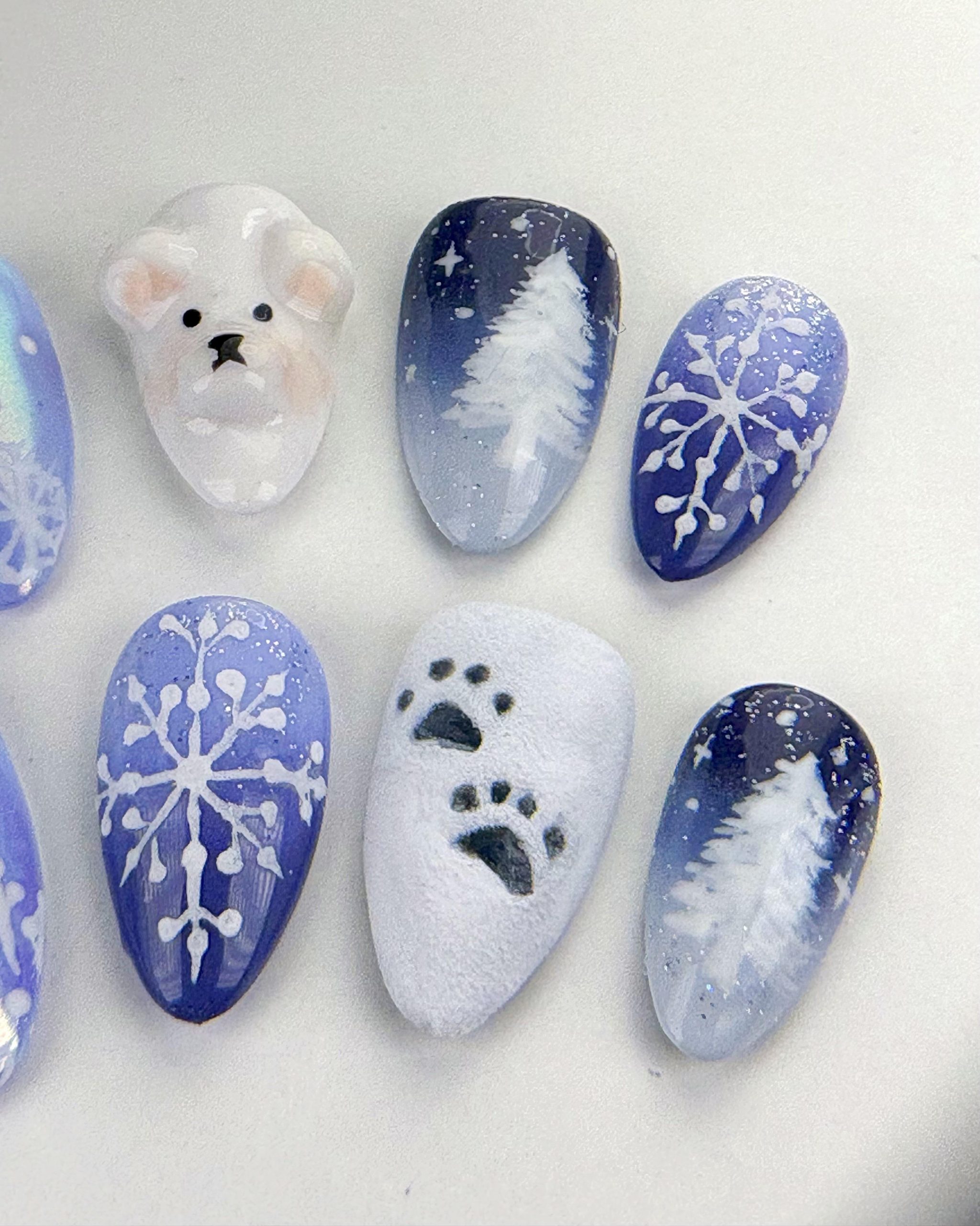 Matte Glossy Textured Visual Idea — Cozy Winter Nails