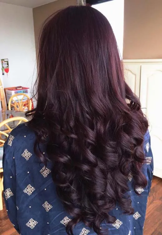 Rich Burgundy Visual Idea — Fall to Winter Hair Colors