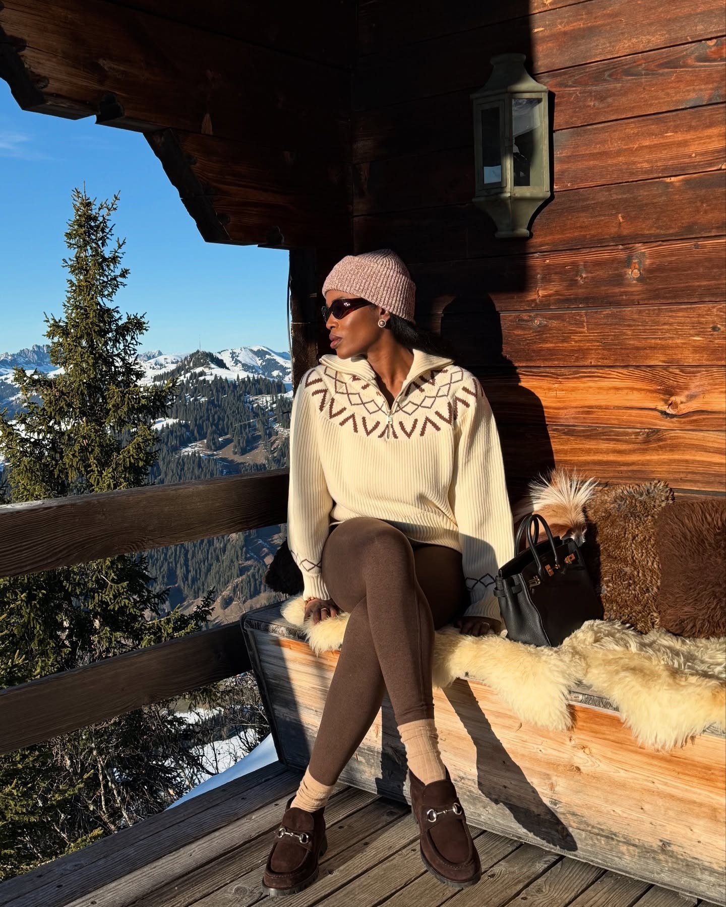 Fair Isle Quarter-Zip Sweater and Loafers for Casual Apres Ski Fair Isle Quarter-Zip Sweater and Loafers for Casual Apres Ski β Apres Ski Outfits