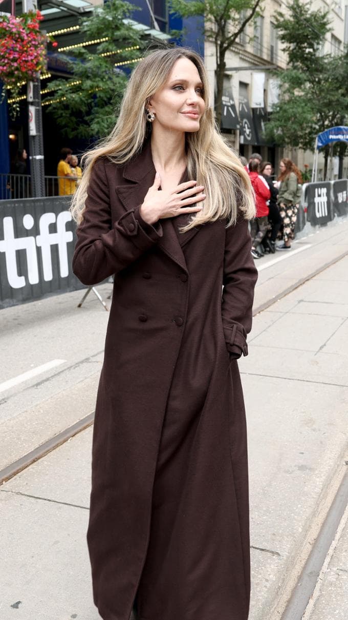 Public Appearance Event Classic Long Double-Breasted Brown Wool Coat — Brown Coat Outfits