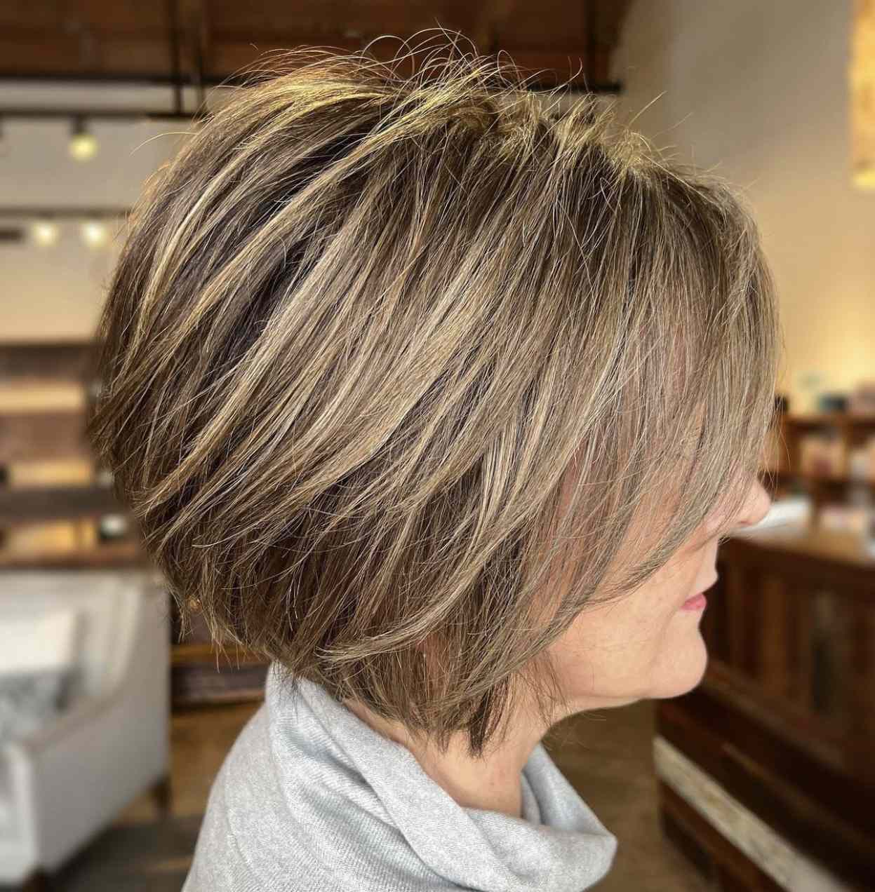 Collarbone Ash Blonde Blowout — Winter Hairstyles for Women Over 60
