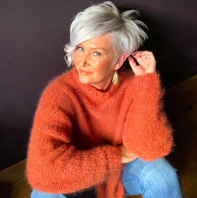 Ear Visual Idea Ear Visual Idea β Winter Hairstyles for Gray Hair