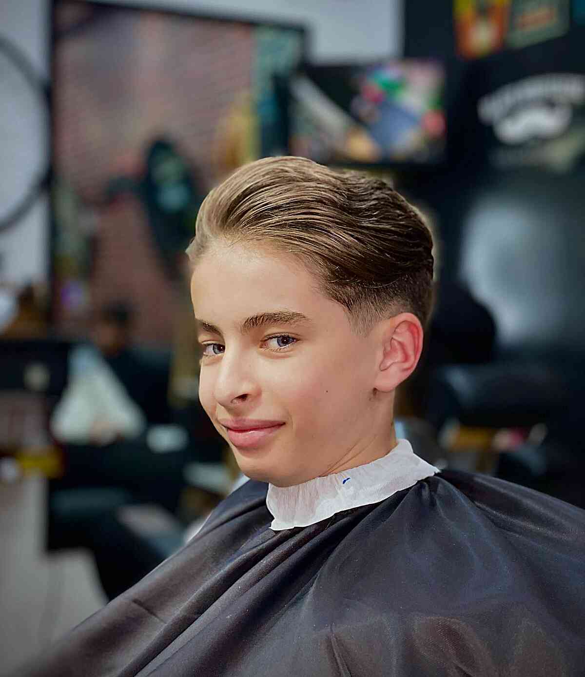 Short On Sides Medium Length On Top Taper Fade With Textured Sweep — Winter Haircuts for Boys