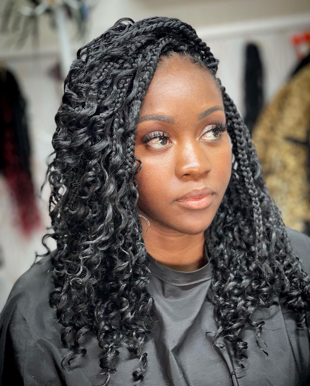 Box Braids with Honey Blonde and Caramel Ombre — Winter Braids for Black Women