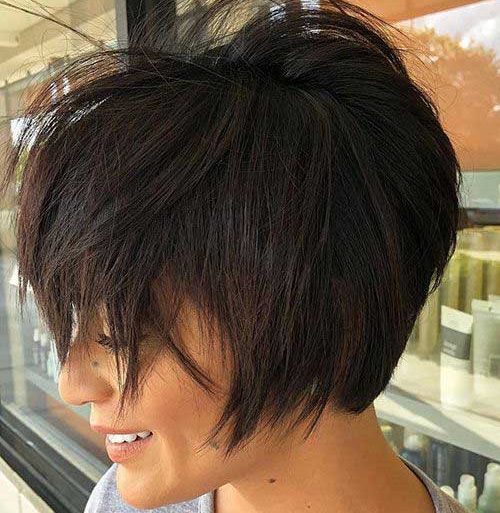 Short Dark Brown Curly Cut Short Dark Brown Curly Cut β Winter Haircuts for Women