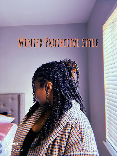 Black Visual Idea — Winter Hairstyles for Work