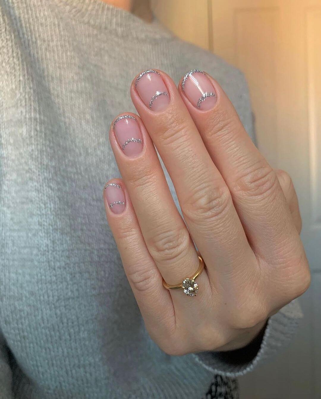 Glossy With Glitter Accents Visual Idea — Baddie Winter Nails