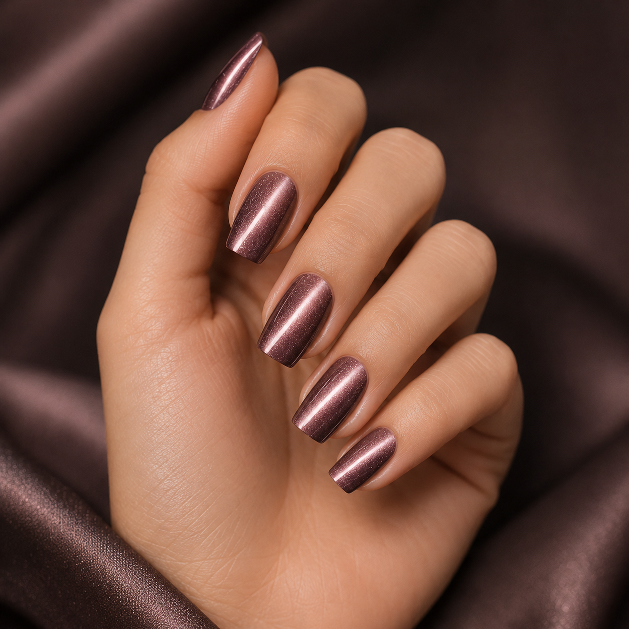 Solid Color Visual Idea — Winter Gel Nail Colors