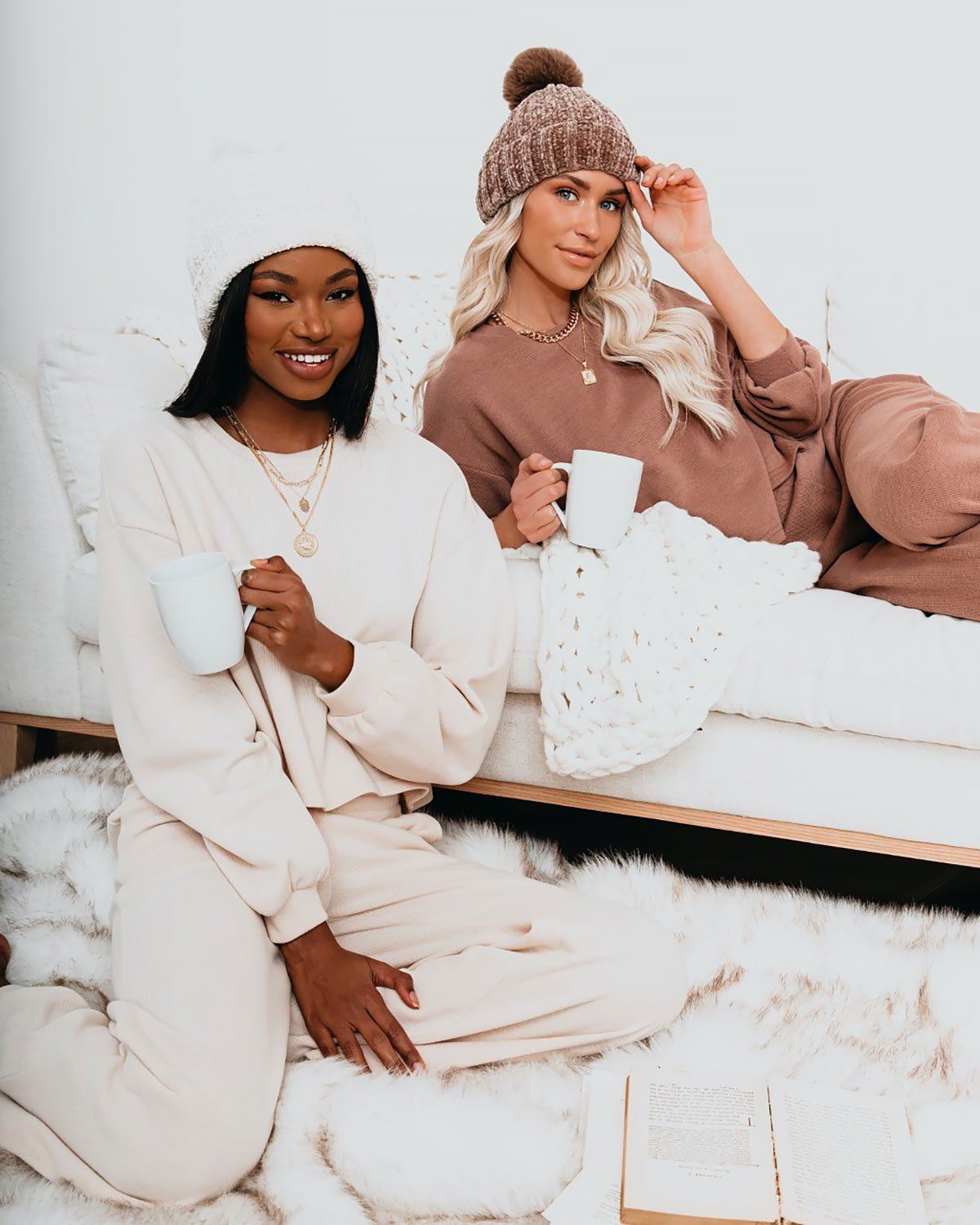 Matching Knit Loungewear for Ultimate Cabin Comfort — Cabin Trip Outfits
