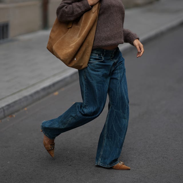 Cozy Texture Play: Brown Knit and Wide Leg Denim — Winter Outfits with Wide Leg Jeans