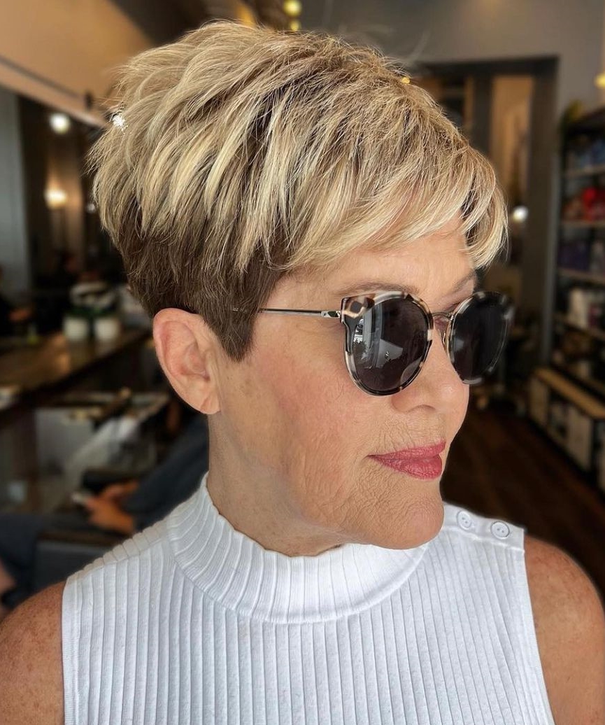 Spiky Textured Pixie Cut — Winter Haircuts for Women Over 70