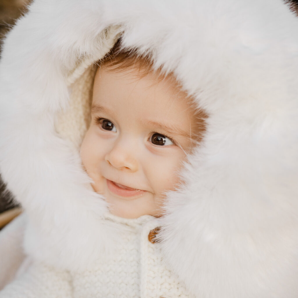 Cream Knit Sweater with Luxurious Faux Fur Hood Trim Cream Knit Sweater with Luxurious Faux Fur Hood Trim β Winter Outfits for Kids