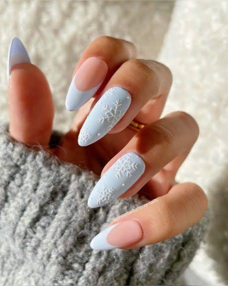Light Blue Pink And Nude Visual Idea Light Blue Pink And Nude Visual Idea β New Years Nails 2027