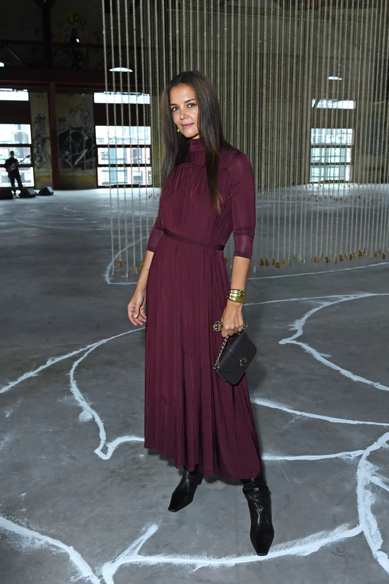 Burgundy Pleated Midi Dress for an Elegant Winter Occasion — Winter Outfits for Moms