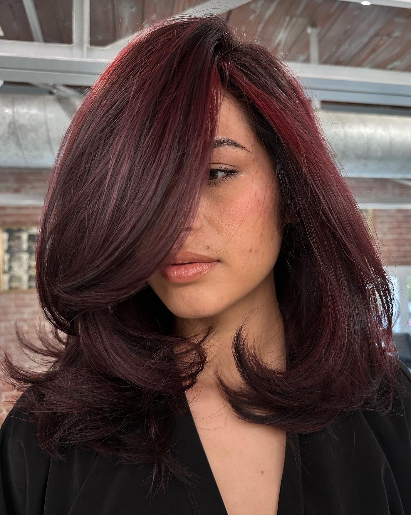 Dark Mahogany With Deep Red Hints — Mahogany Hair Color