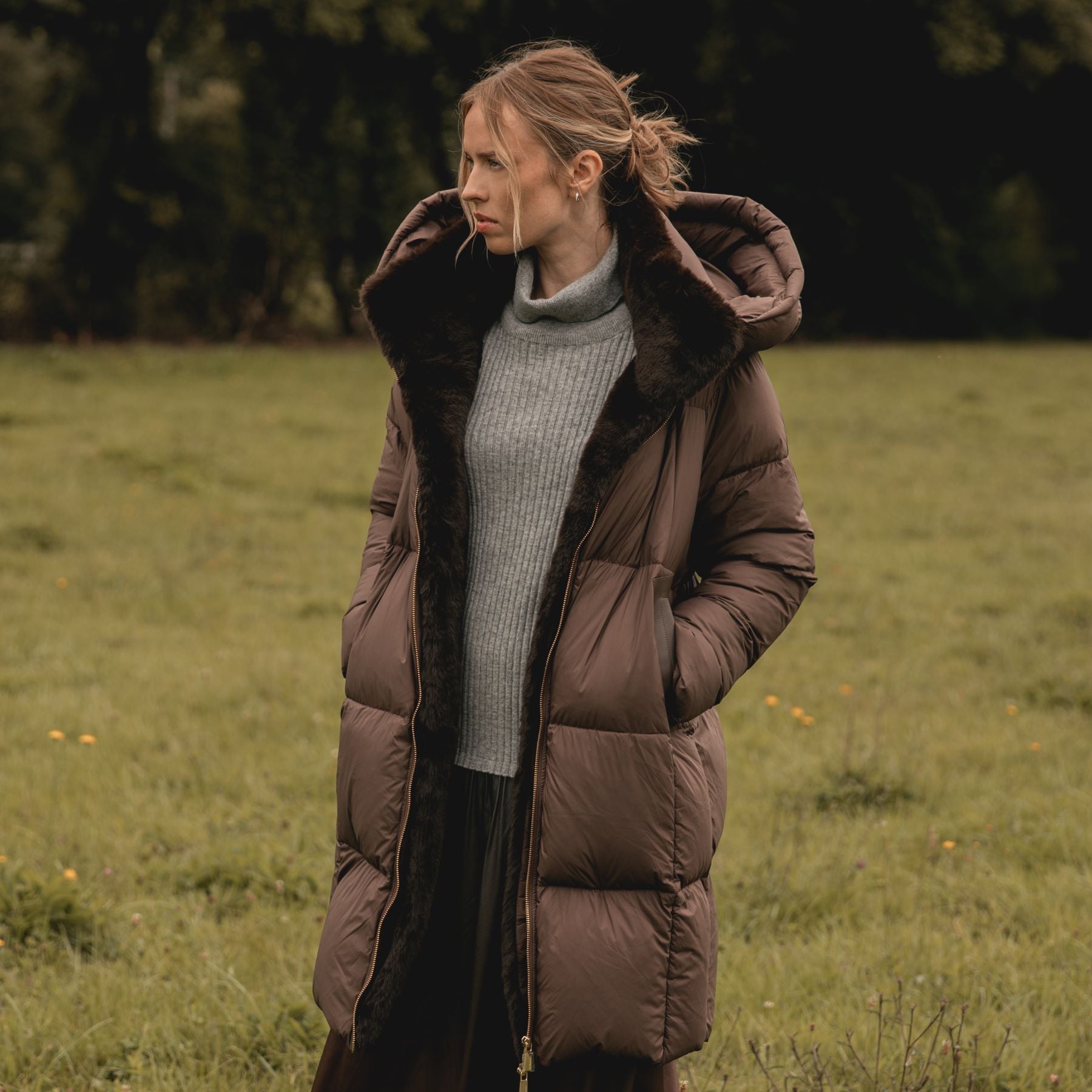 Chocolate Brown Puffer Coat for Cold Weather Casual Chocolate Brown Puffer Coat for Cold Weather Casual β Chocolate Brown Outfits