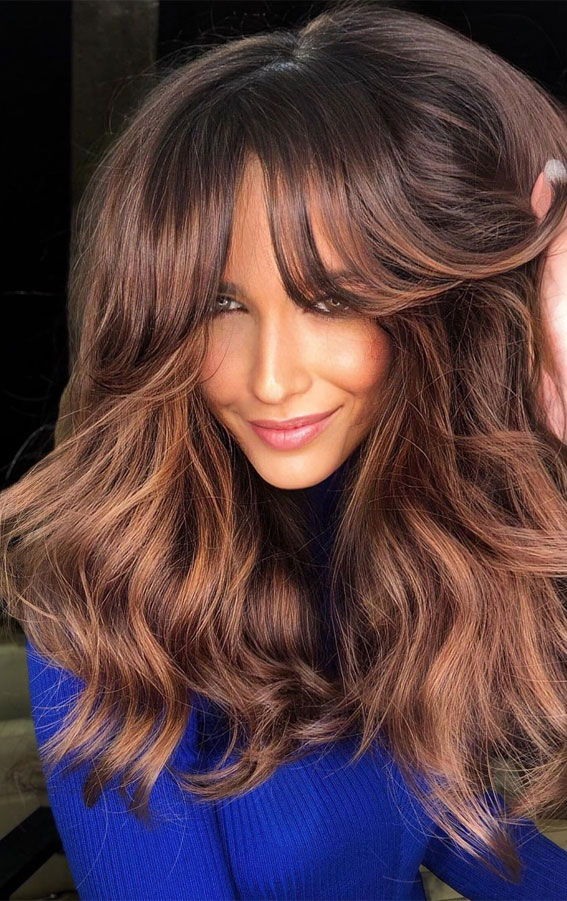 Rich Brown With Warm Blonde Voluminous Blowout — Winter Highlights