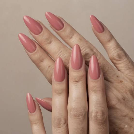 Dusty Rose Neutral Almond Nails Dusty Rose Neutral Almond Nails β Christmas Nails for Women Over 50 2026