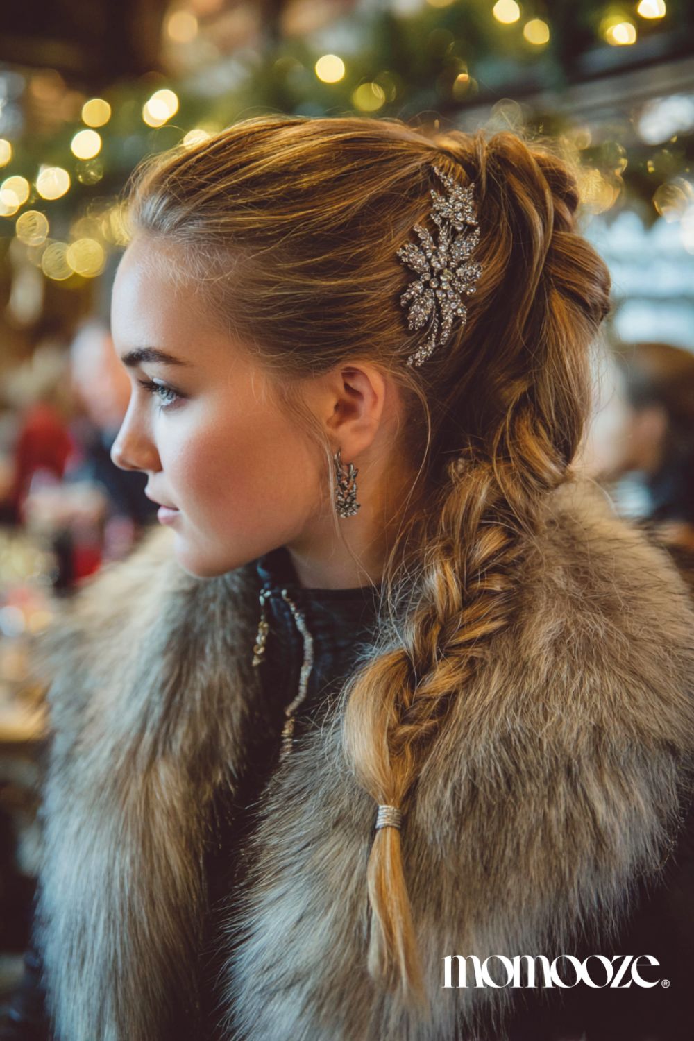 Fishtail Braid With Clip Fishtail Braid With Clip β Winter Formal Hairstyles