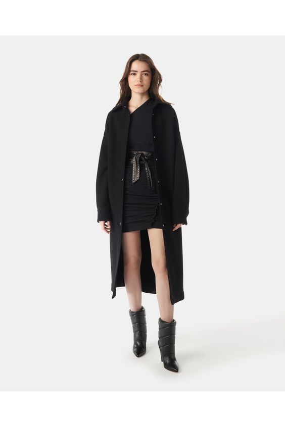 Brown Shearling Coat with Yellow Sweater and Jeans — Wool Coat Outfits