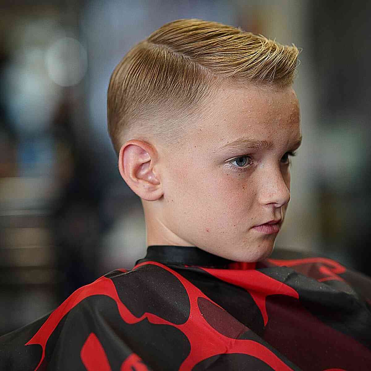 Smooth Side Part With Deep Fade — Winter Haircuts for Boys