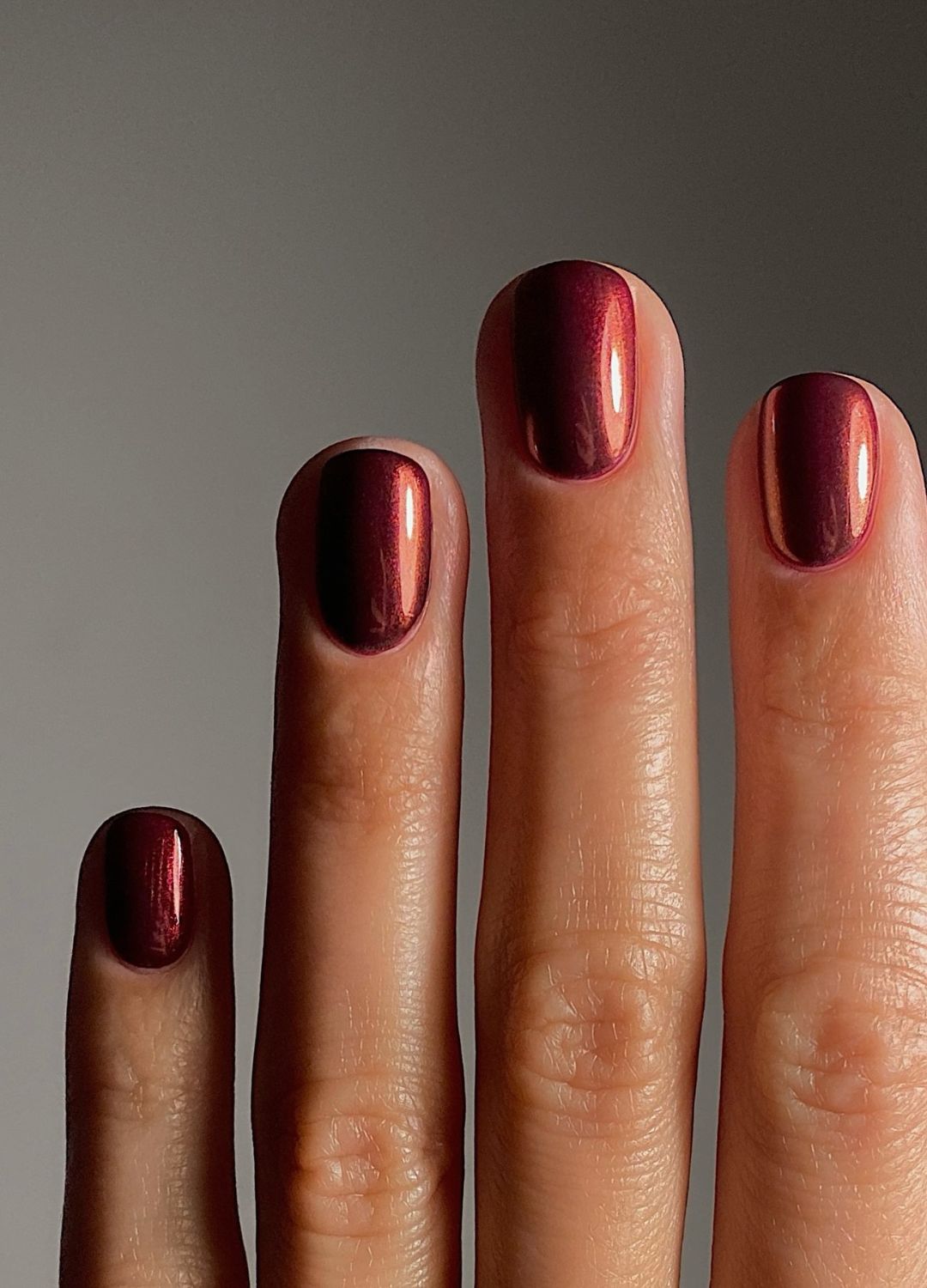 Dark Brown Abstract Gold Accent Nails Dark Brown Abstract Gold Accent Nails β Winter Nail Colors for Women Over 40