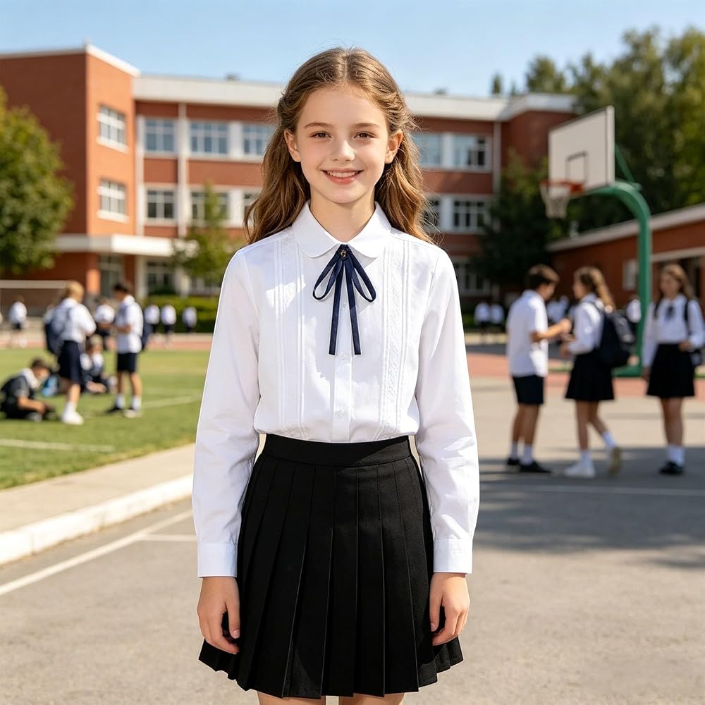 Classic School Uniform with Bow Tie — Winter School Outfits