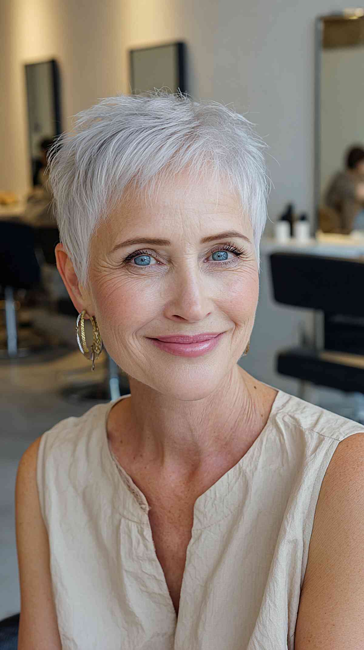 Short Bangs Visual Idea Short Bangs Visual Idea β Winter Hairstyles for Gray Hair