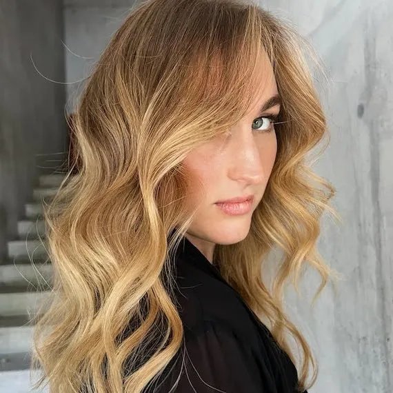 Rich Golden Blonde Balayage Curls Rich Golden Blonde Balayage Curls β Winter Balayage
