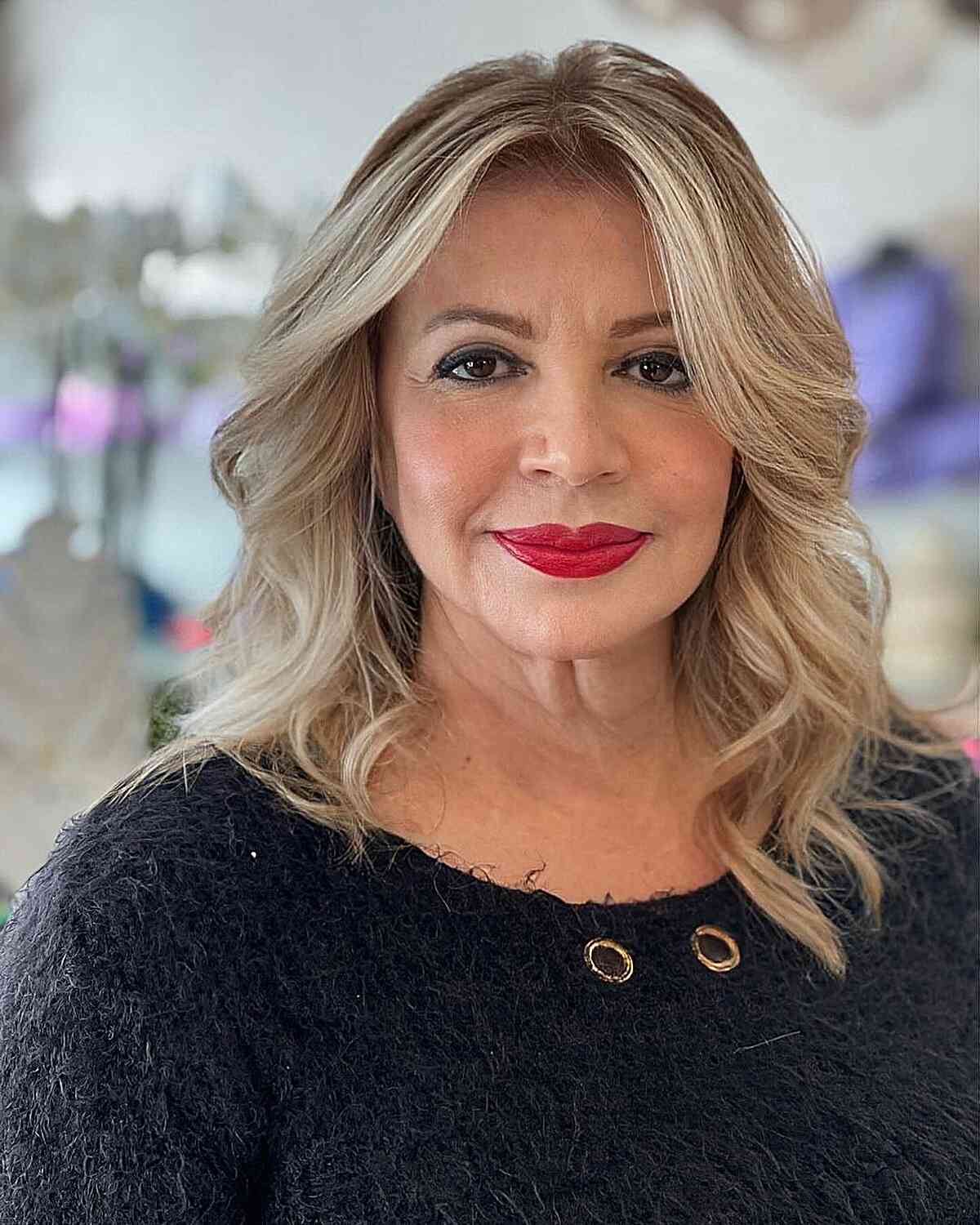 Shoulder Length Layers With Soft Waves — Medium Length Winter Haircuts
