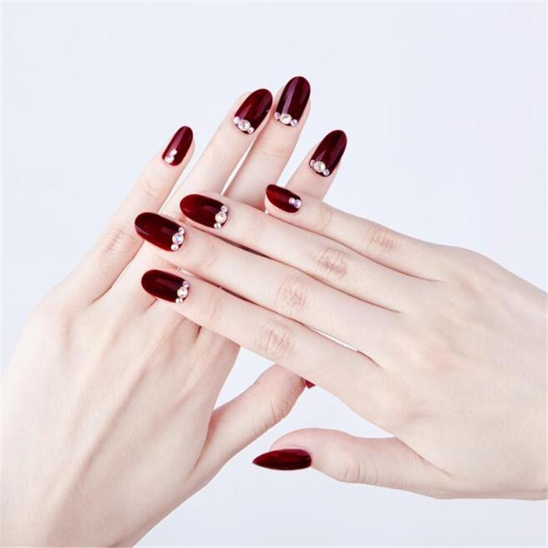 Small Rhinestones At The Base Of Nails Visual Idea Small Rhinestones At The Base Of Nails Visual Idea β New Years Nails 2027