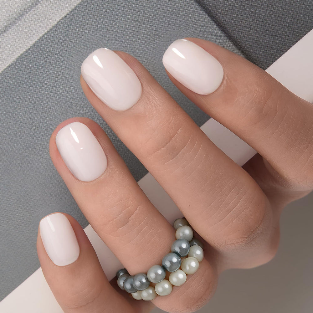 Opaque Milky White Short Square Nails Opaque Milky White Short Square Nails β Milky White Nails