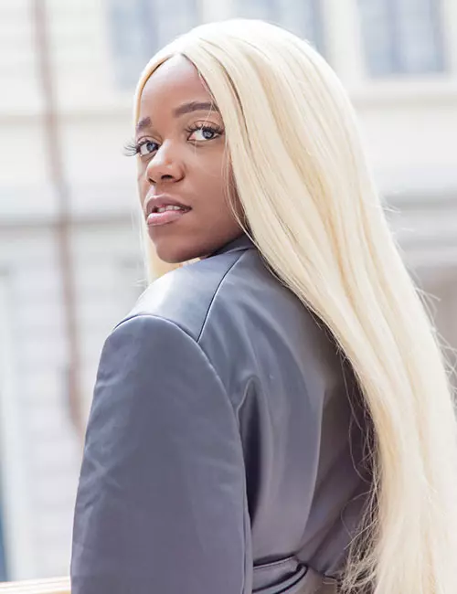 Striking Platinum Blonde Striking Platinum Blonde β Winter Hair Colors for Black Women