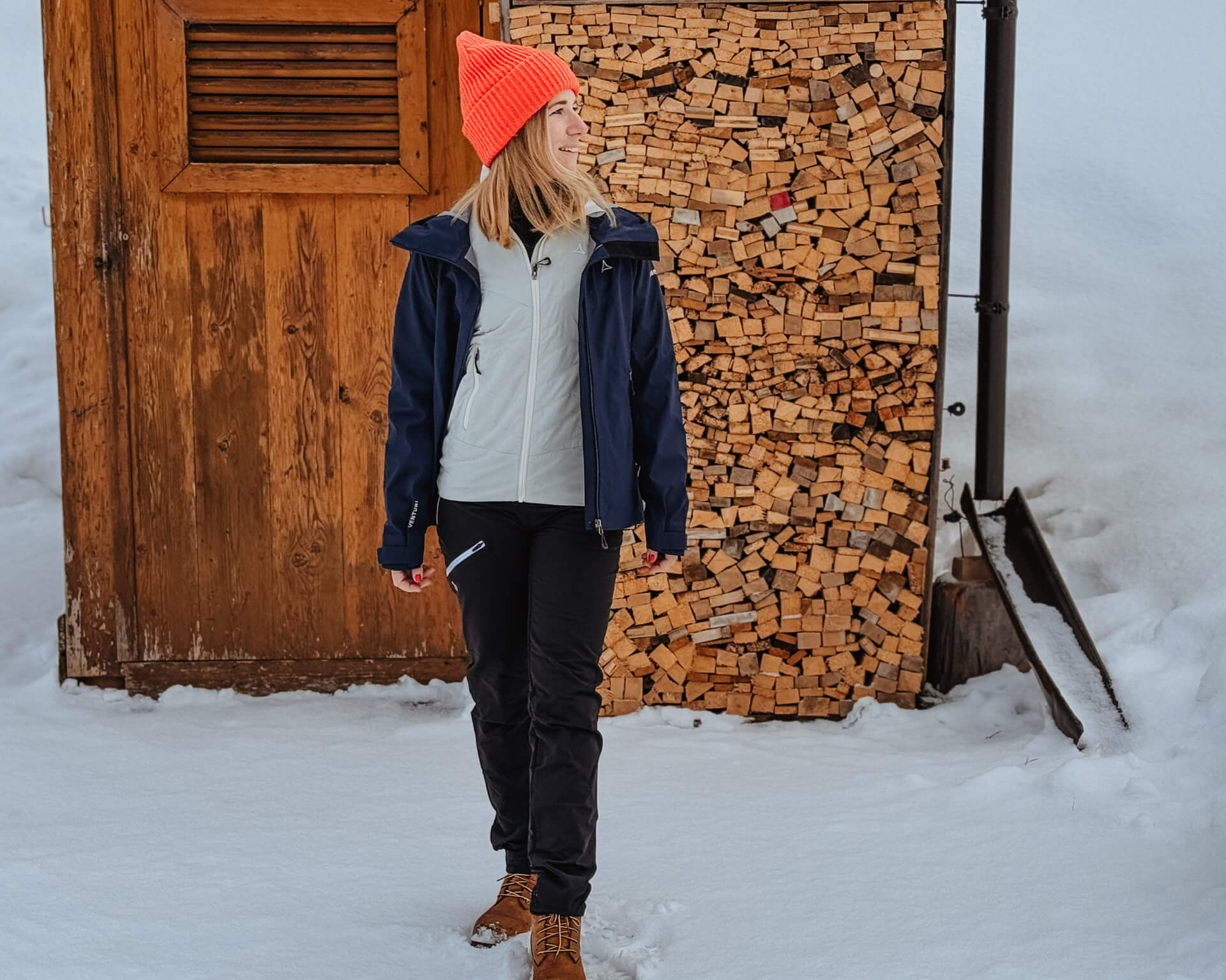 Waterproof Jacket and Puffer Vest for Winter Hiking — Winter Layering Outfits