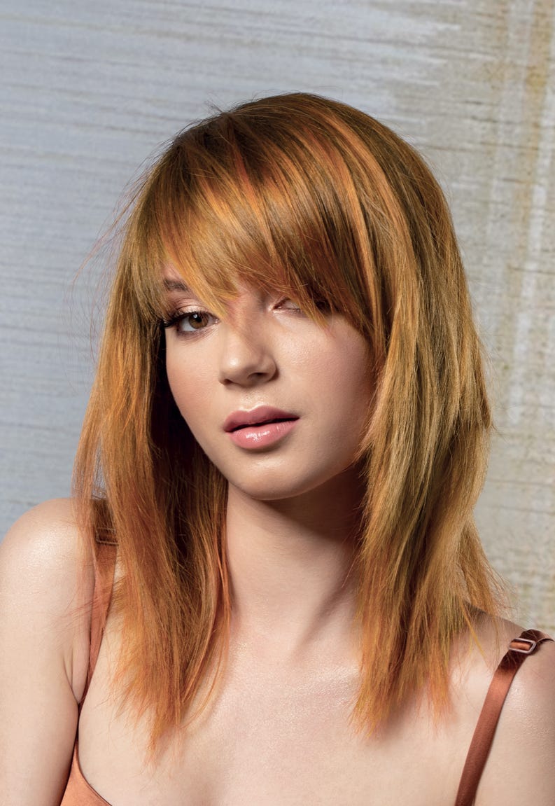 Shoulder Shag Warm Blonde With Copper Shoulder Shag Warm Blonde With Copper β Winter Shag Haircuts