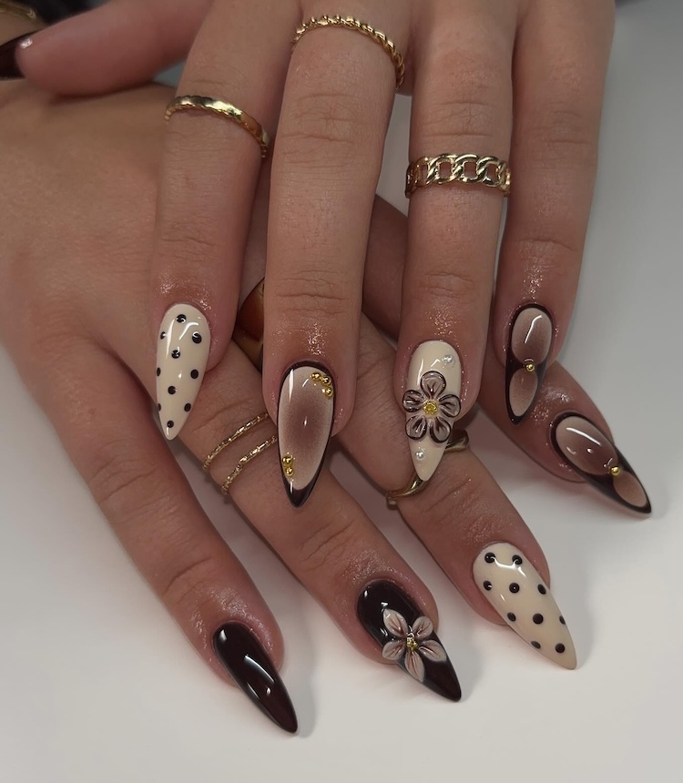 Autumn Visual Idea — Mocha Nails