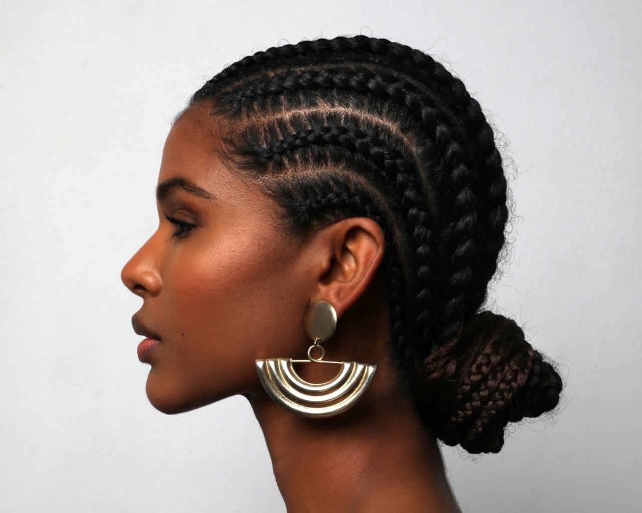 Sleek Black Cornrows to Braided Bun Sleek Black Cornrows to Braided Bun β Winter Braided Hairstyles