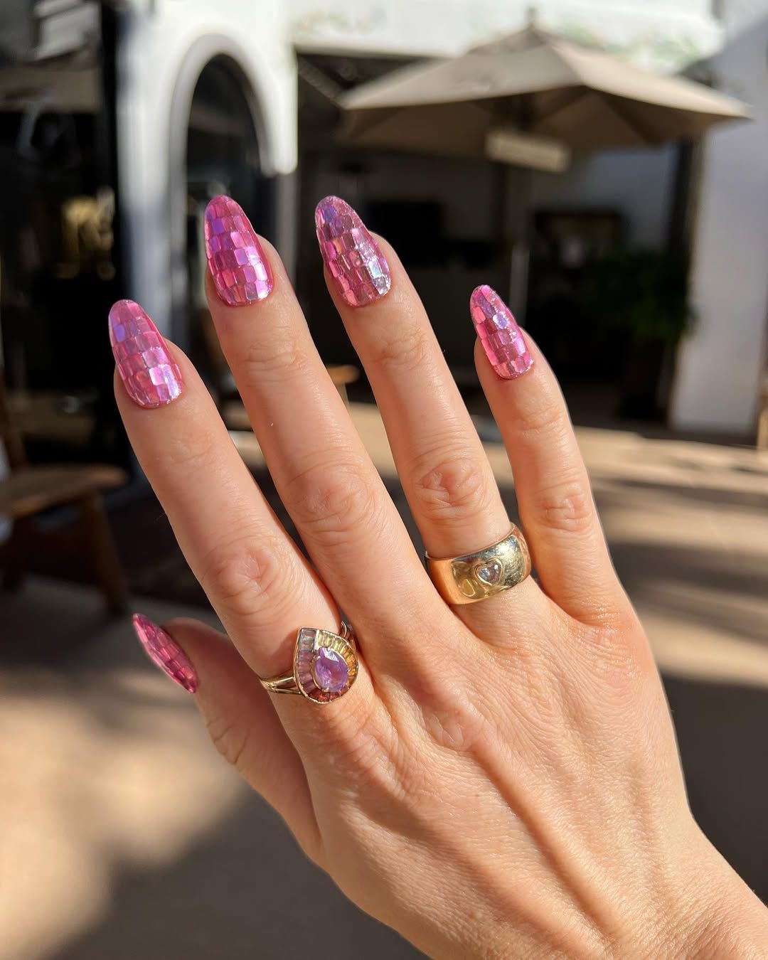 Iridescent Glitter Visual Idea Iridescent Glitter Visual Idea β Winter Nail Colors for Women Over 70