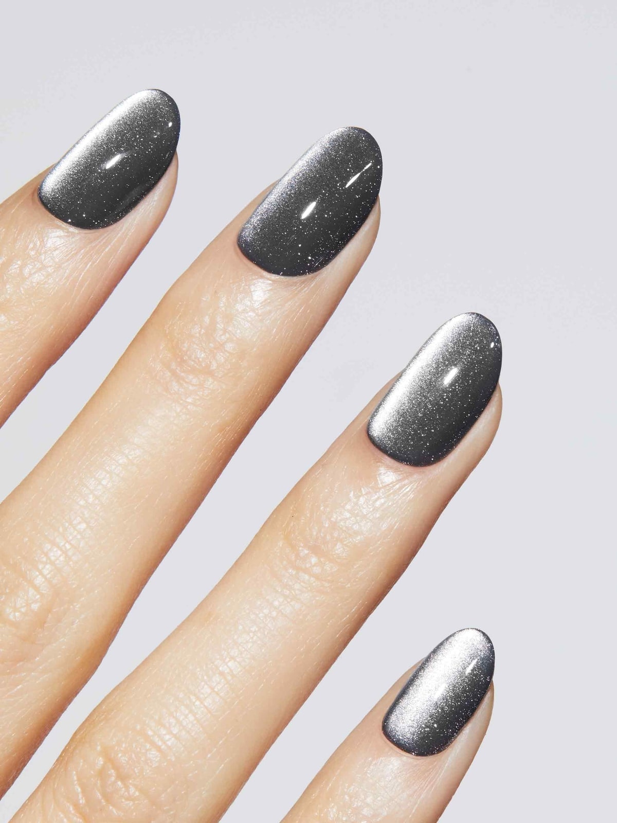 Dark Grey Blue Velvet Matte Shimmer — velvet nails