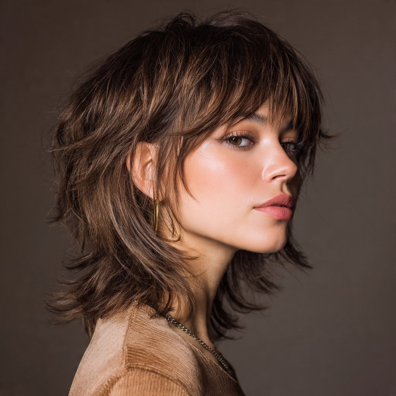 Short Shaggy Wolf Cut With Blunt Bangs Short Shaggy Wolf Cut With Blunt Bangs β wolf cut hairstyles